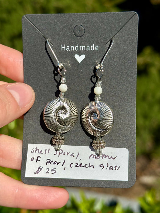 Logarithmic Spiral Earrings