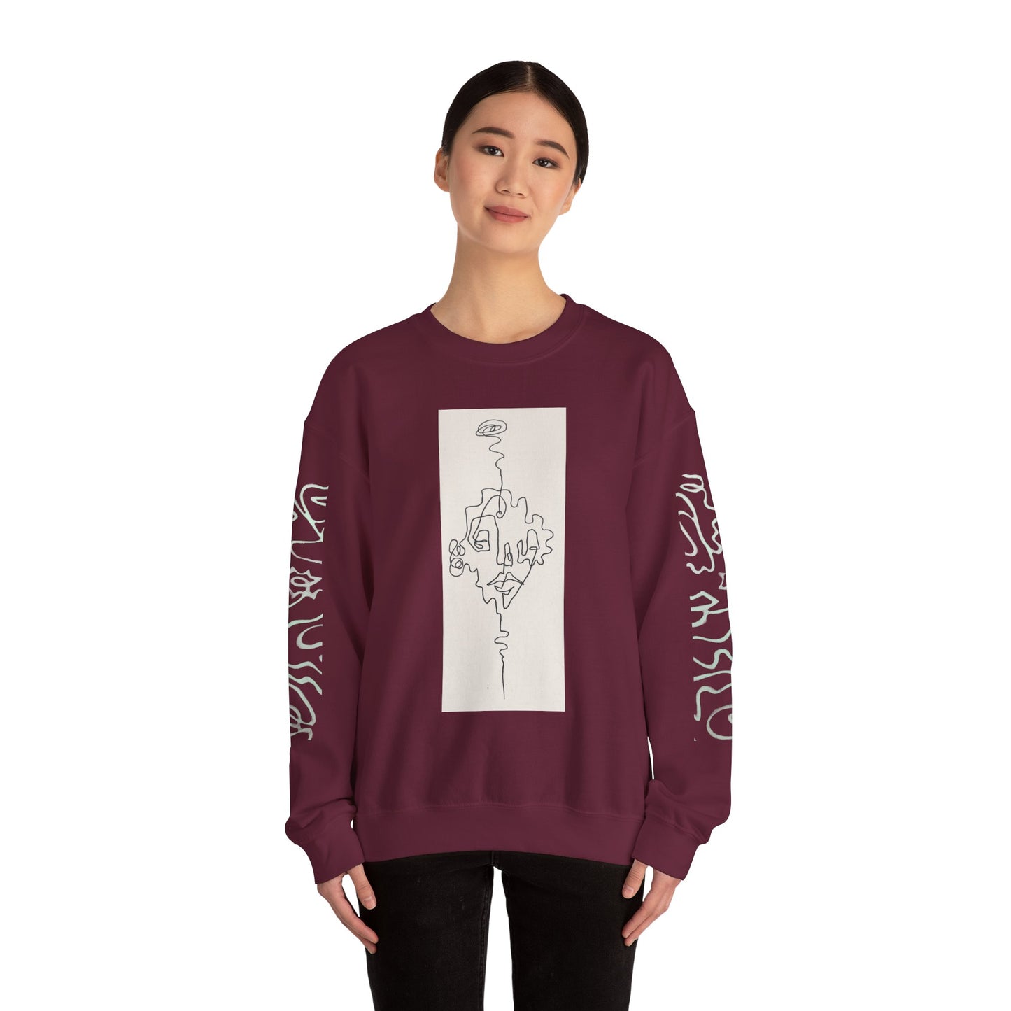 Up and Out- Single Line: Unisex Heavy Blend™ Crewneck Sweatshirt