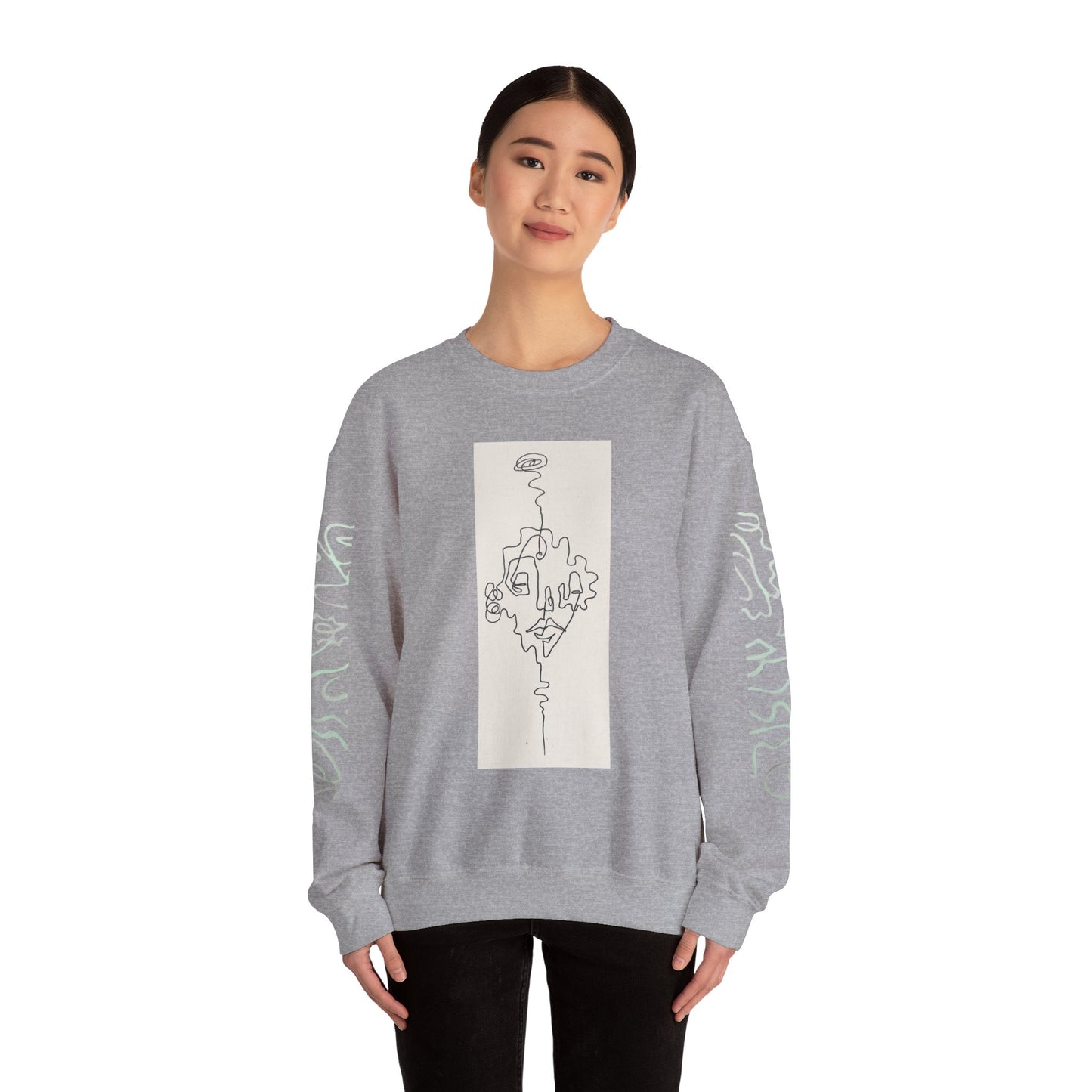 Up and Out- Single Line: Unisex Heavy Blend™ Crewneck Sweatshirt