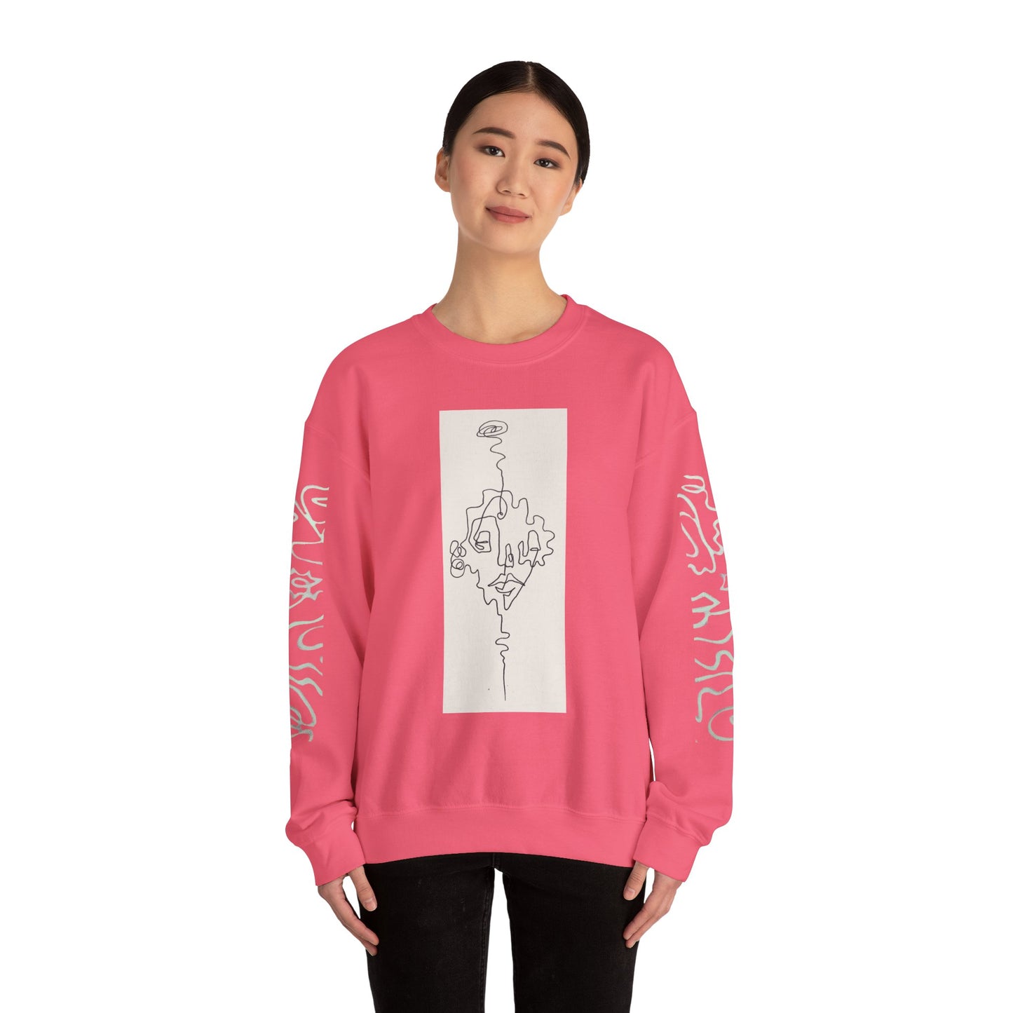 Up and Out- Single Line: Unisex Heavy Blend™ Crewneck Sweatshirt