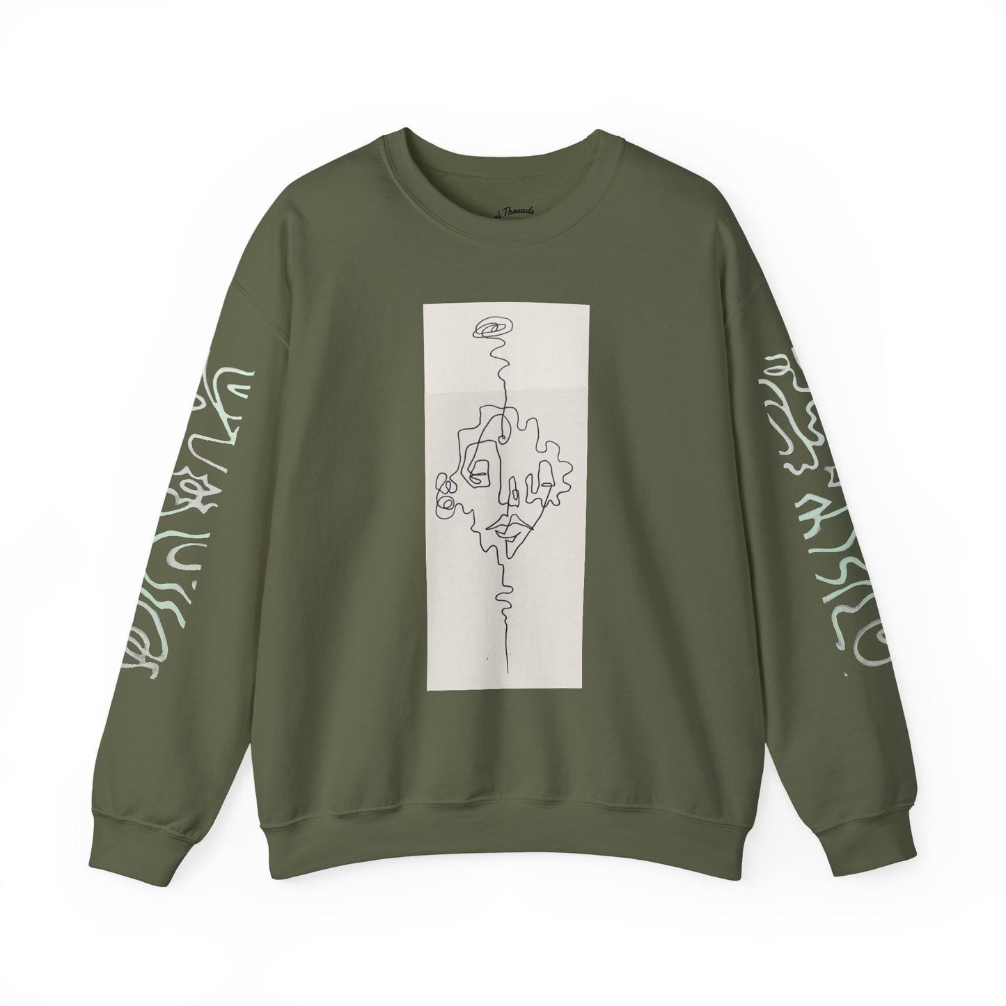 Up and Out- Single Line: Unisex Heavy Blend™ Crewneck Sweatshirt