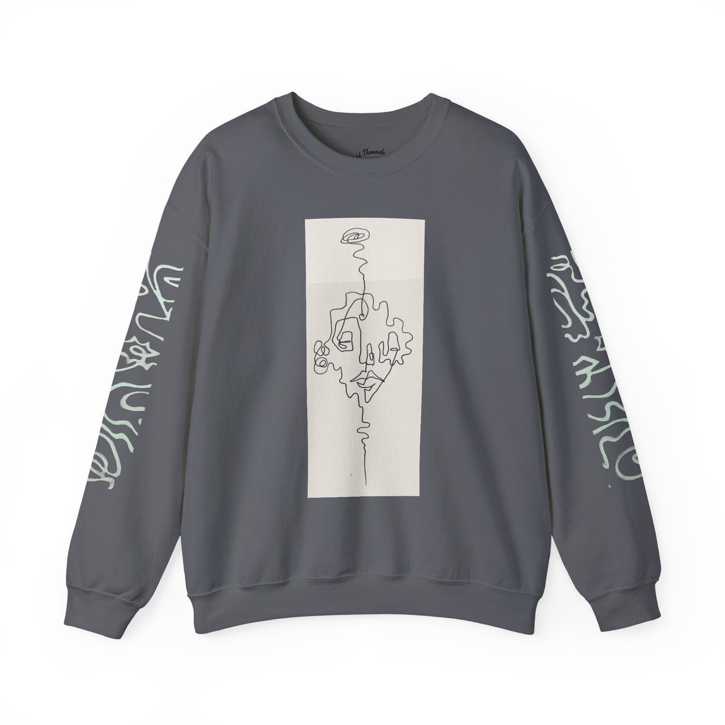Up and Out- Single Line: Unisex Heavy Blend™ Crewneck Sweatshirt