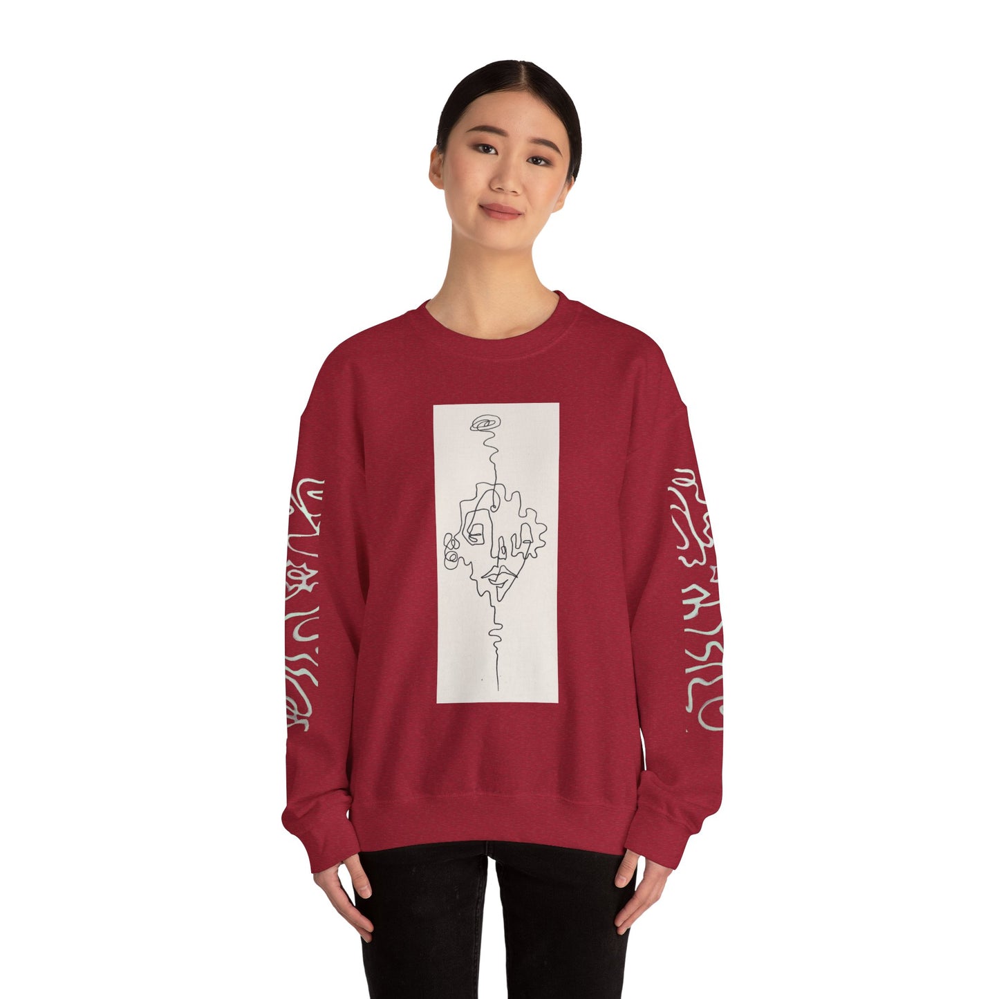 Up and Out- Single Line: Unisex Heavy Blend™ Crewneck Sweatshirt