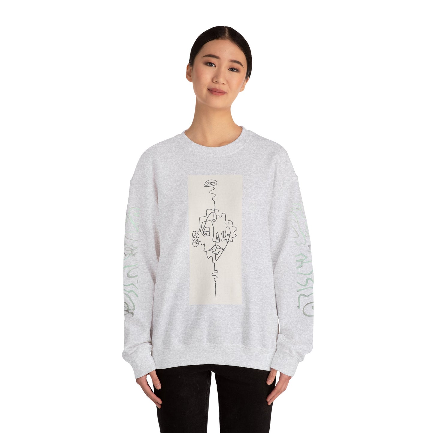 Up and Out- Single Line: Unisex Heavy Blend™ Crewneck Sweatshirt