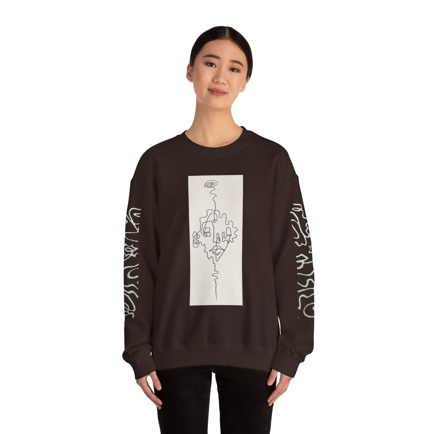 Up and Out- Single Line: Unisex Heavy Blend™ Crewneck Sweatshirt