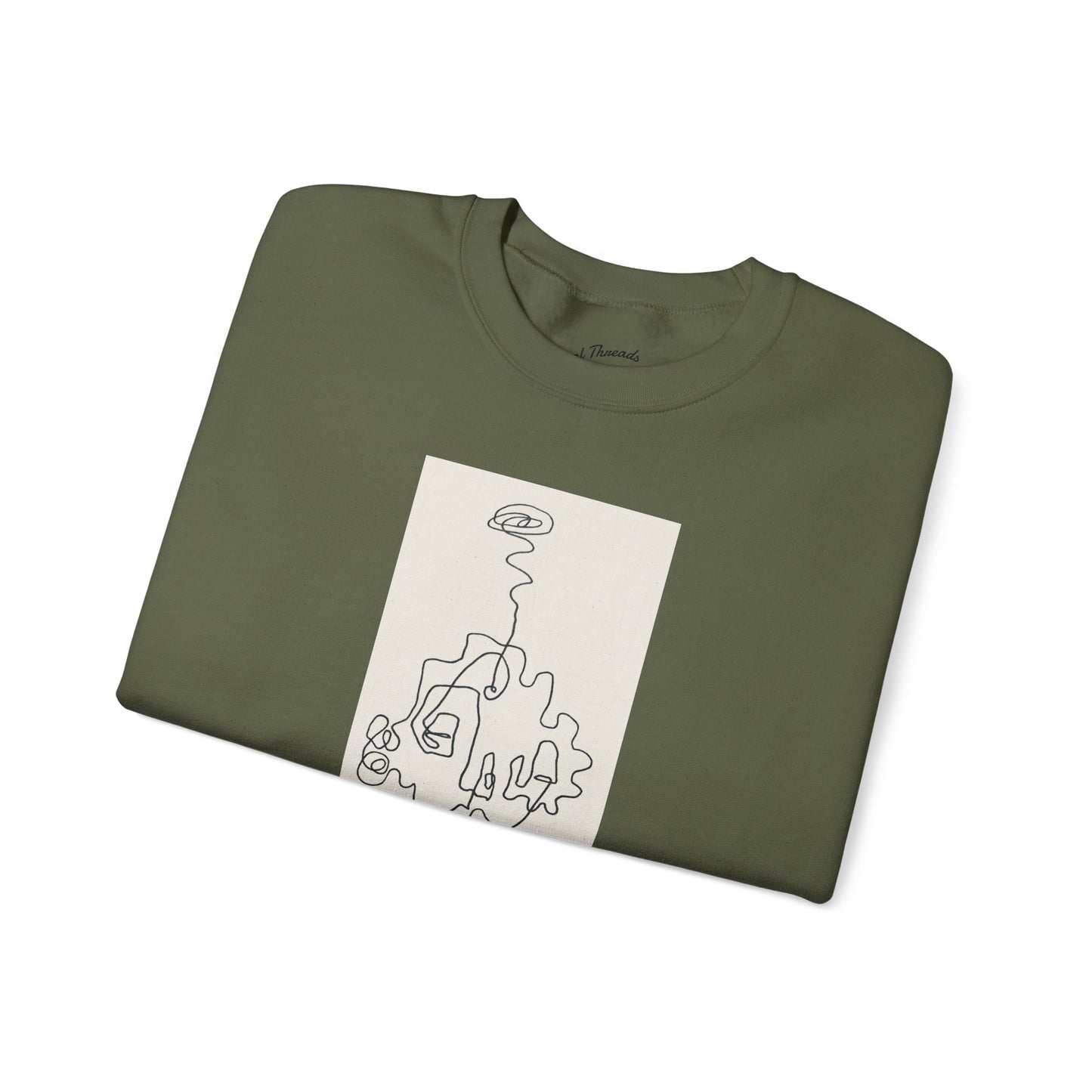 Up and Out- Single Line: Unisex Heavy Blend™ Crewneck Sweatshirt