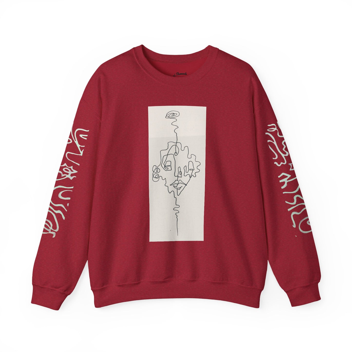Up and Out- Single Line: Unisex Heavy Blend™ Crewneck Sweatshirt