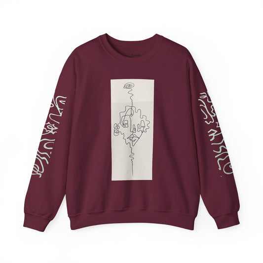 Up and Out- Single Line: Unisex Heavy Blend™ Crewneck Sweatshirt