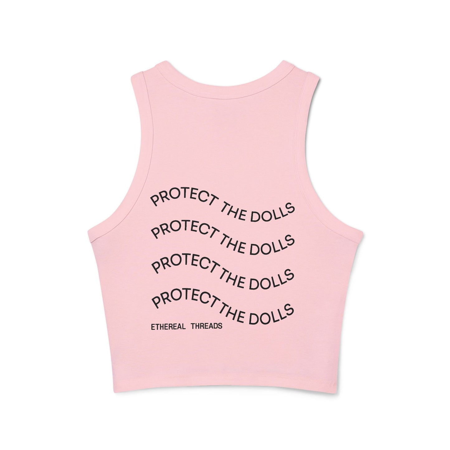 Support The Dolls Micro Rib Racer Tank Top