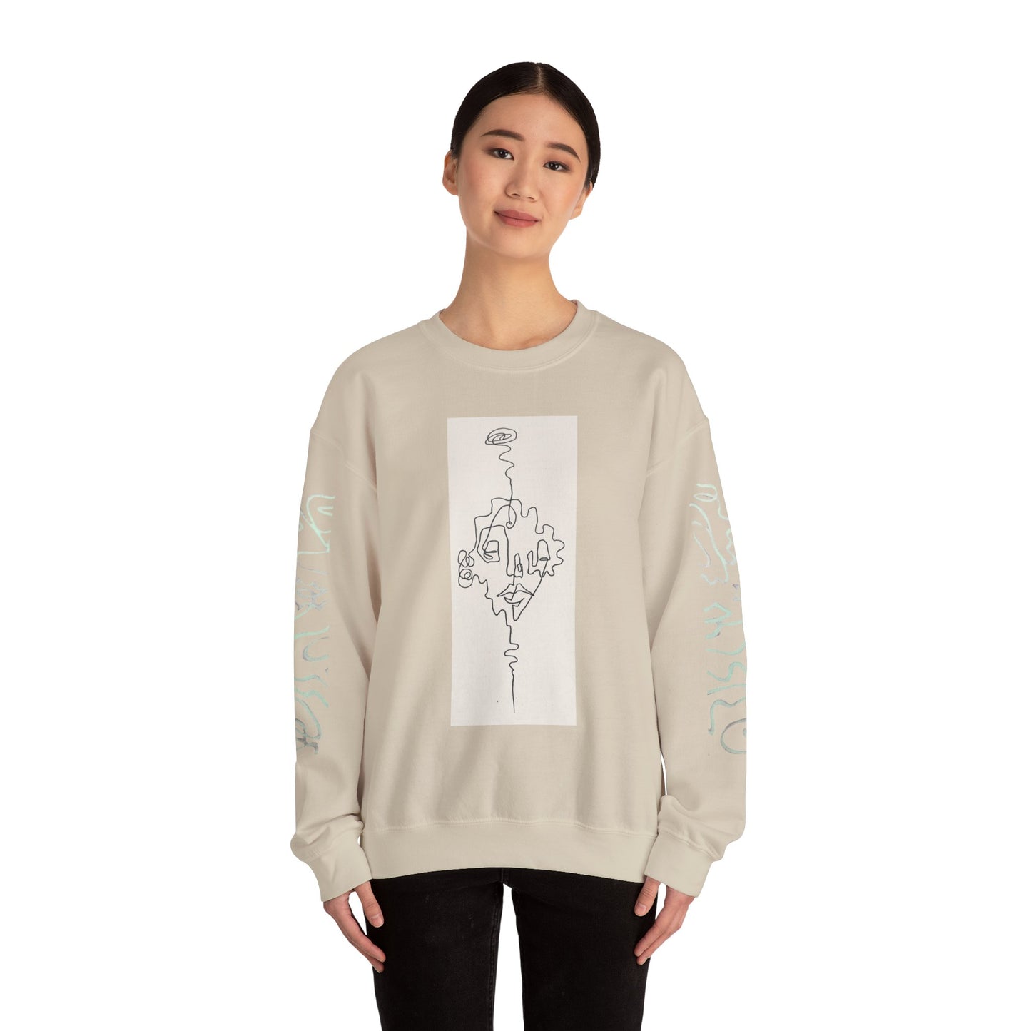 Up and Out- Single Line: Unisex Heavy Blend™ Crewneck Sweatshirt