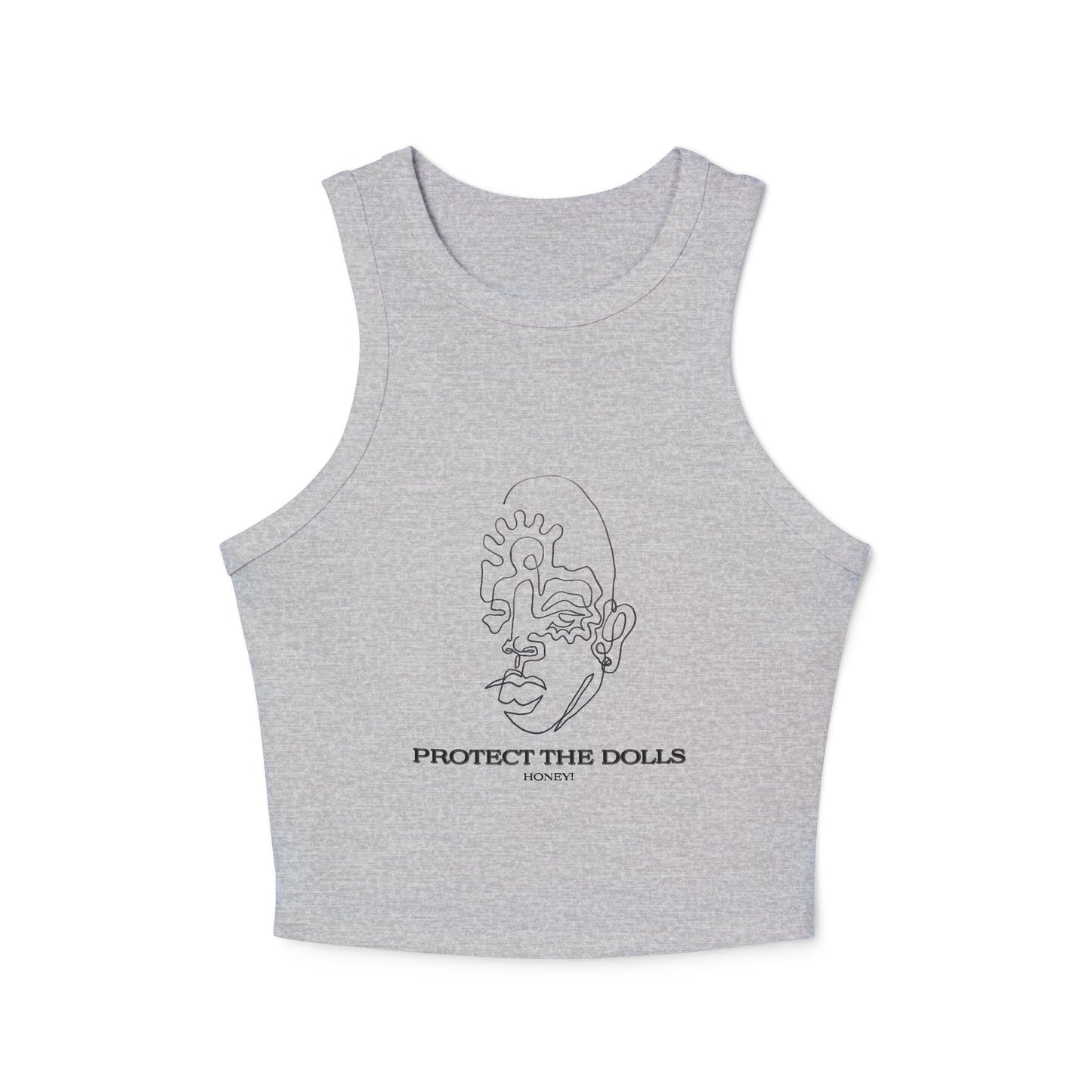 Support The Dolls Micro Rib Racer Tank Top