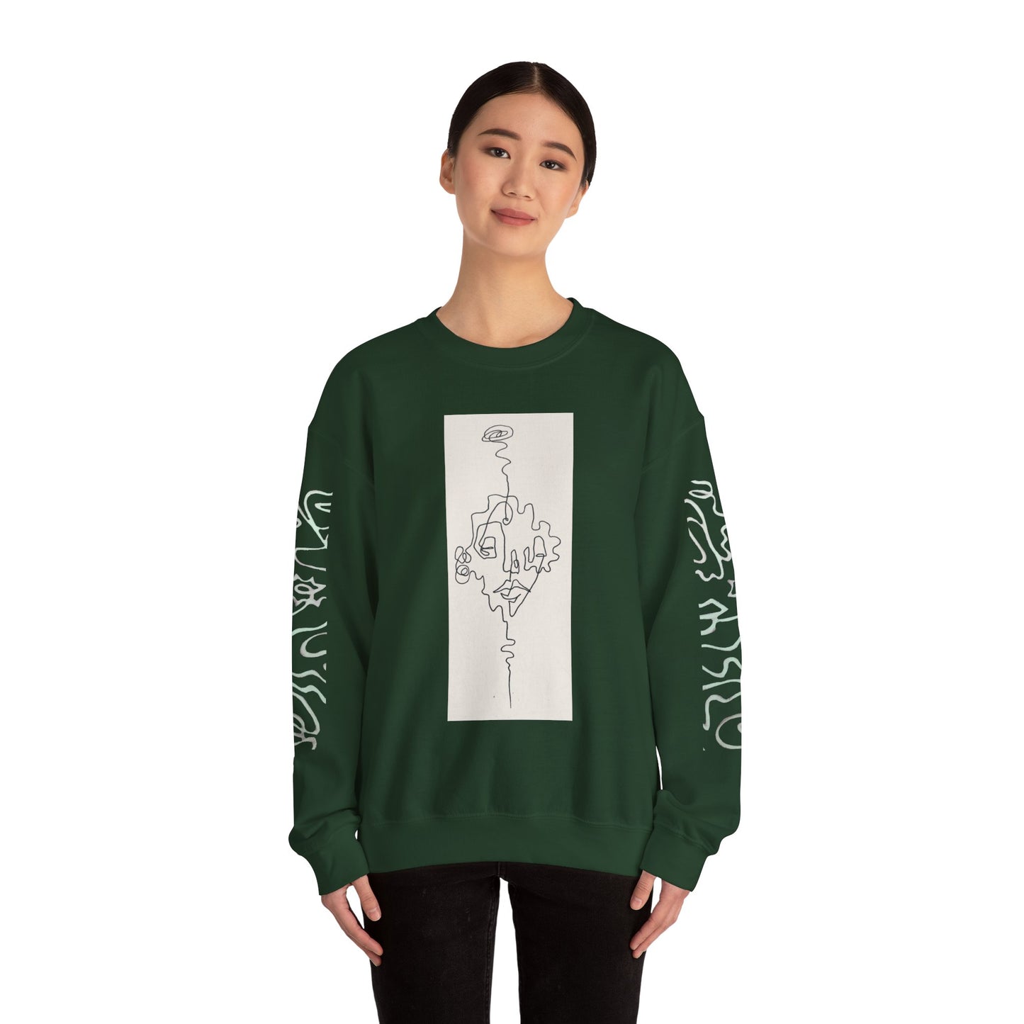 Up and Out- Single Line: Unisex Heavy Blend™ Crewneck Sweatshirt