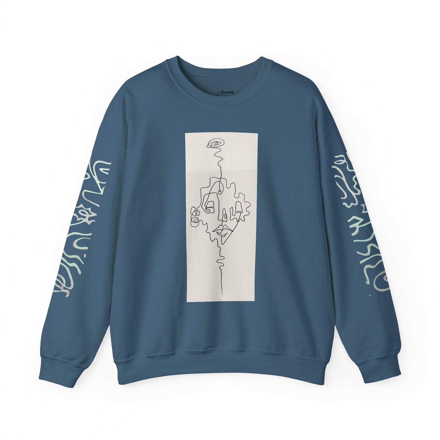 Up and Out- Single Line: Unisex Heavy Blend™ Crewneck Sweatshirt
