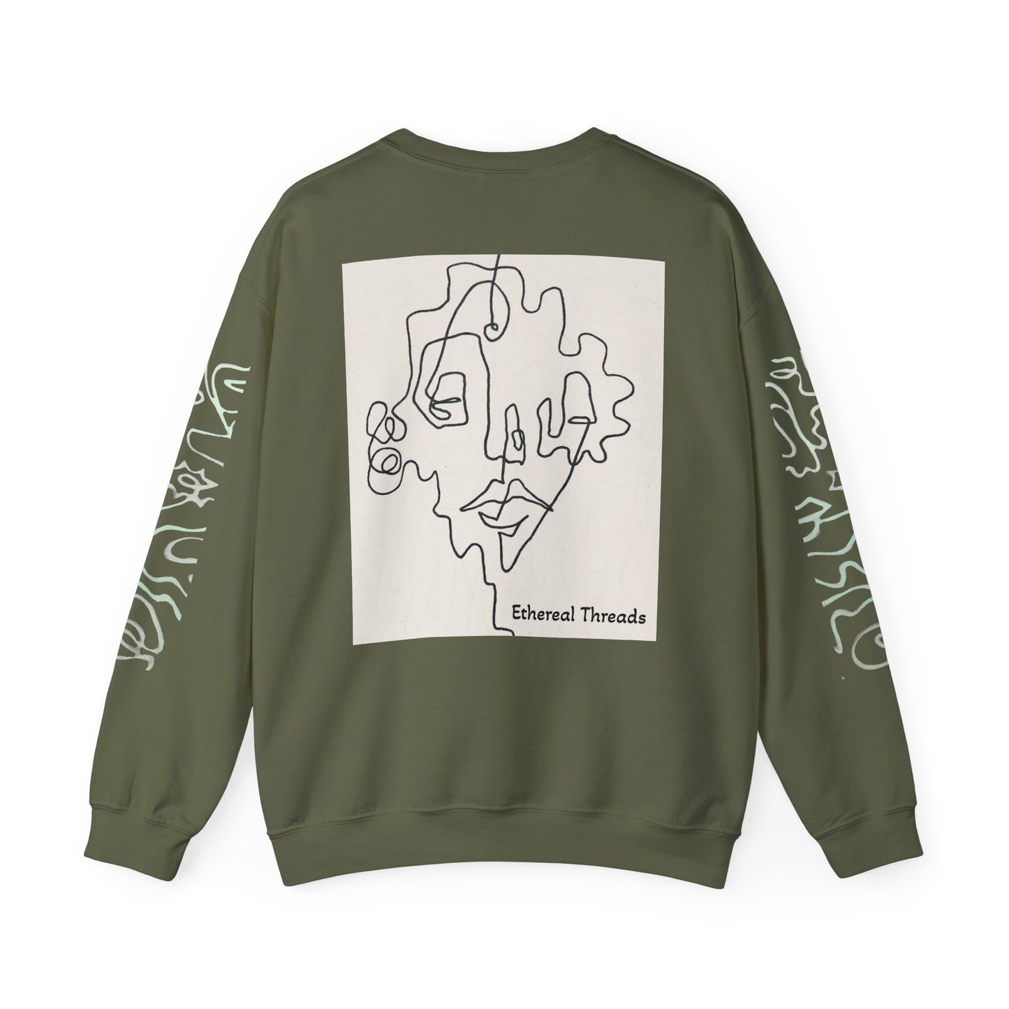 Up and Out- Single Line: Unisex Heavy Blend™ Crewneck Sweatshirt