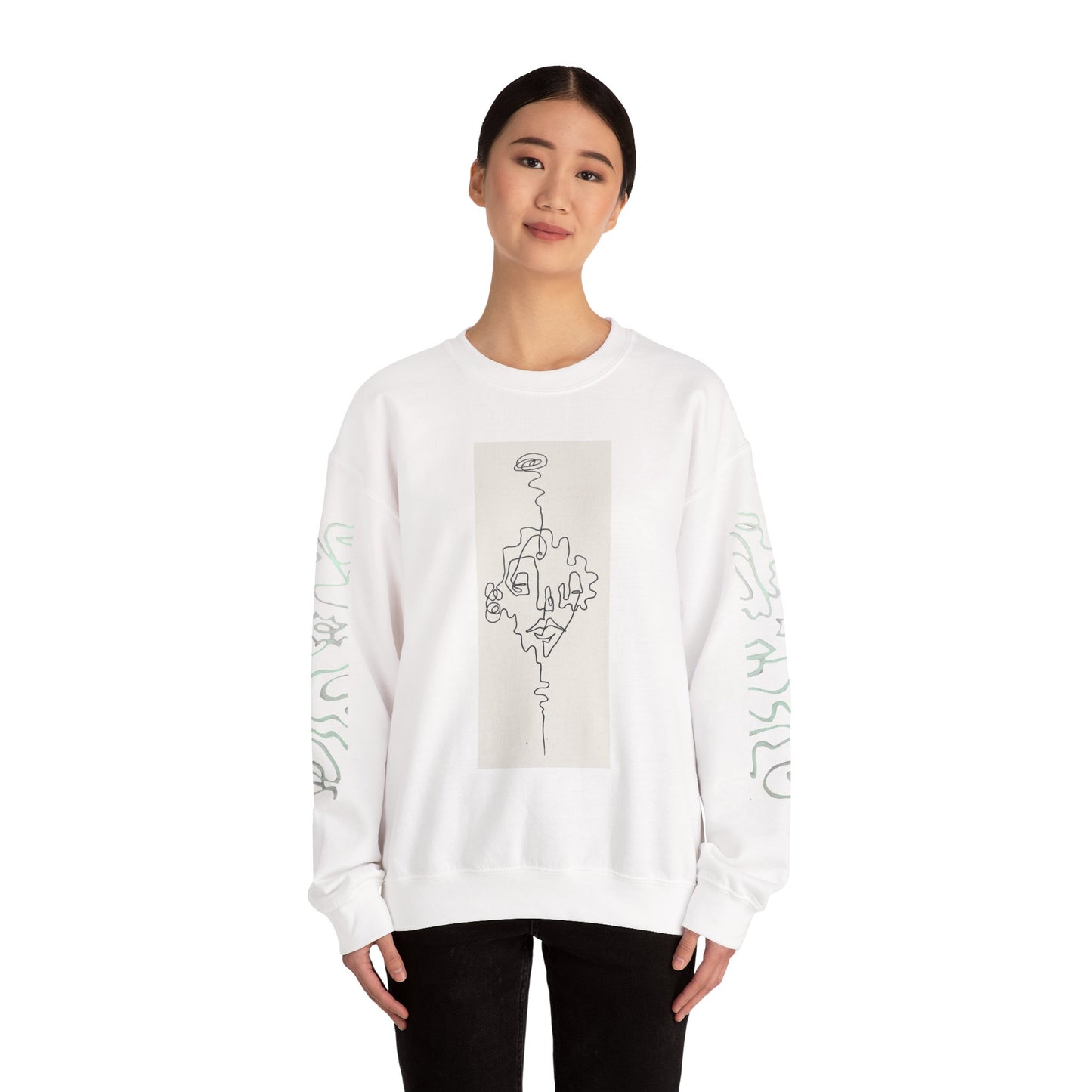Up and Out- Single Line: Unisex Heavy Blend™ Crewneck Sweatshirt