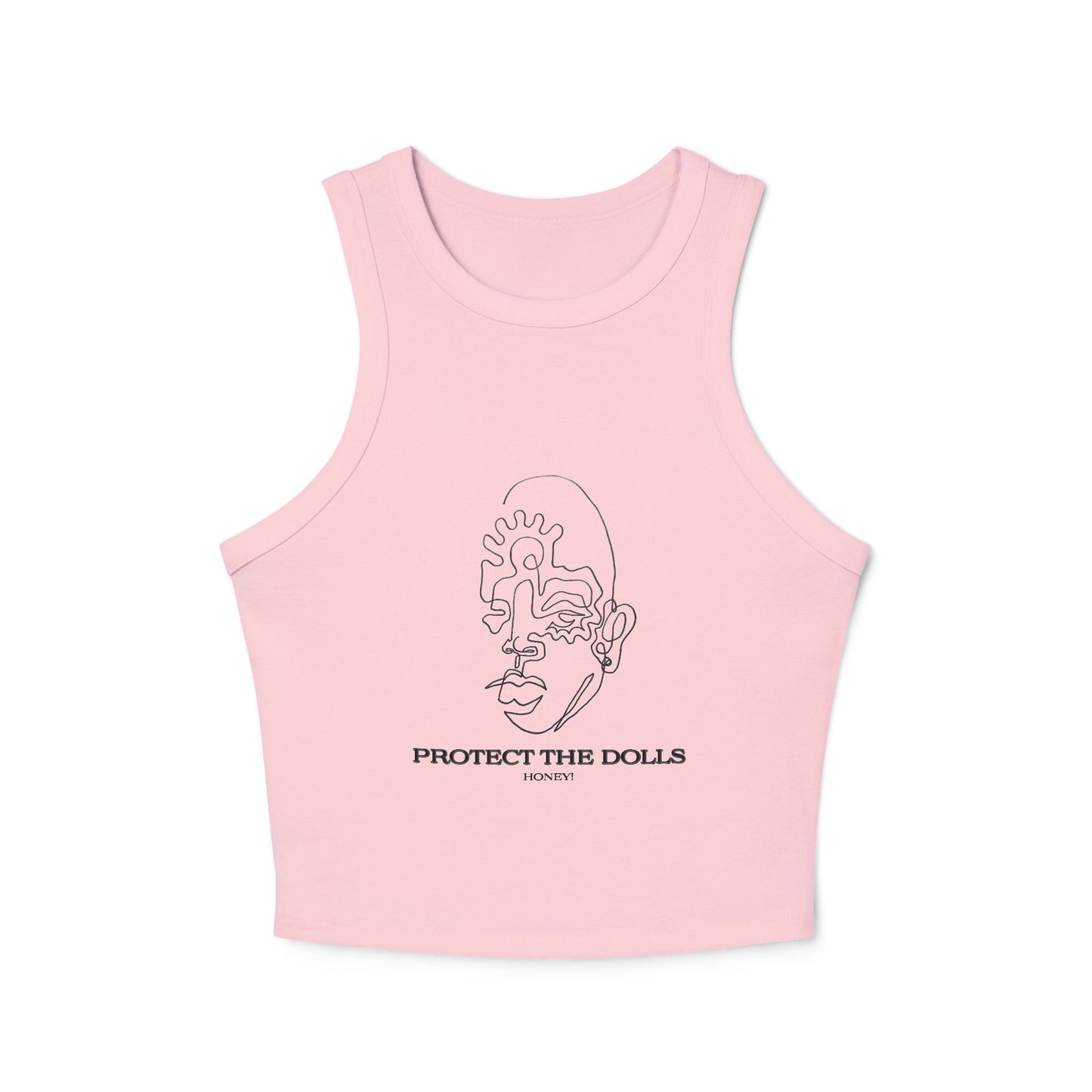 Support The Dolls Micro Rib Racer Tank Top