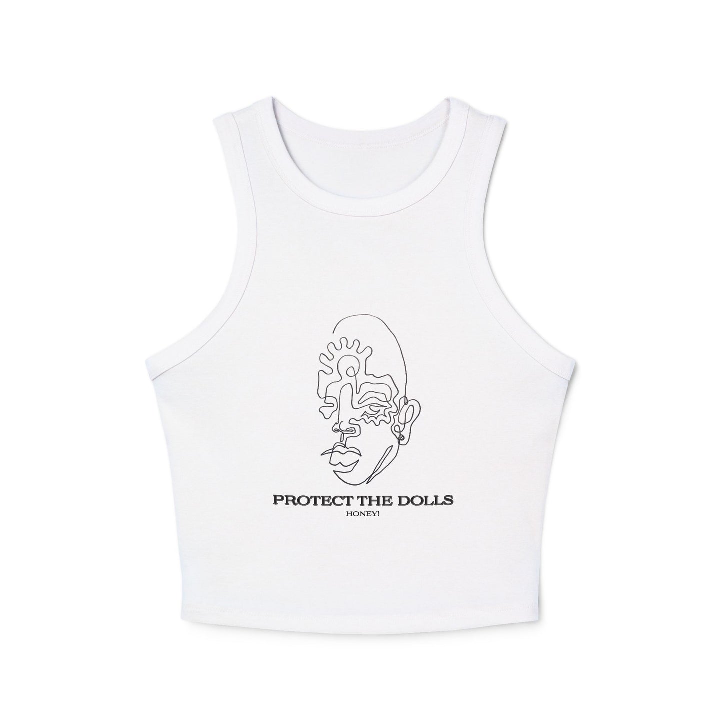 Support The Dolls Micro Rib Racer Tank Top