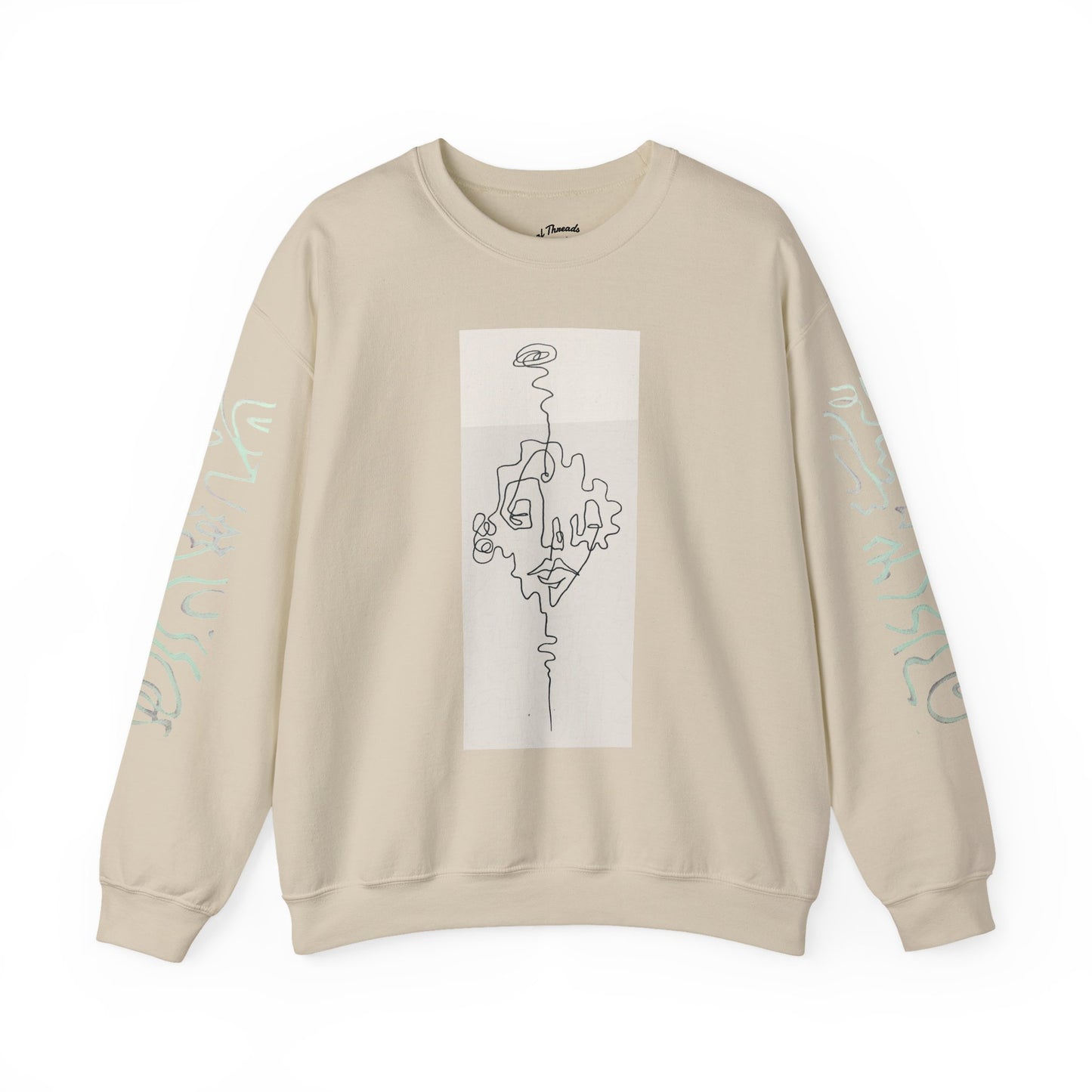 Up and Out- Single Line: Unisex Heavy Blend™ Crewneck Sweatshirt