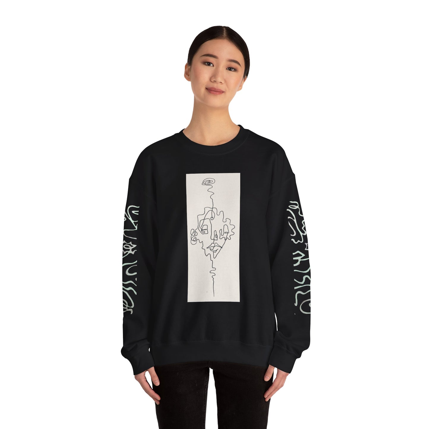 Up and Out- Single Line: Unisex Heavy Blend™ Crewneck Sweatshirt