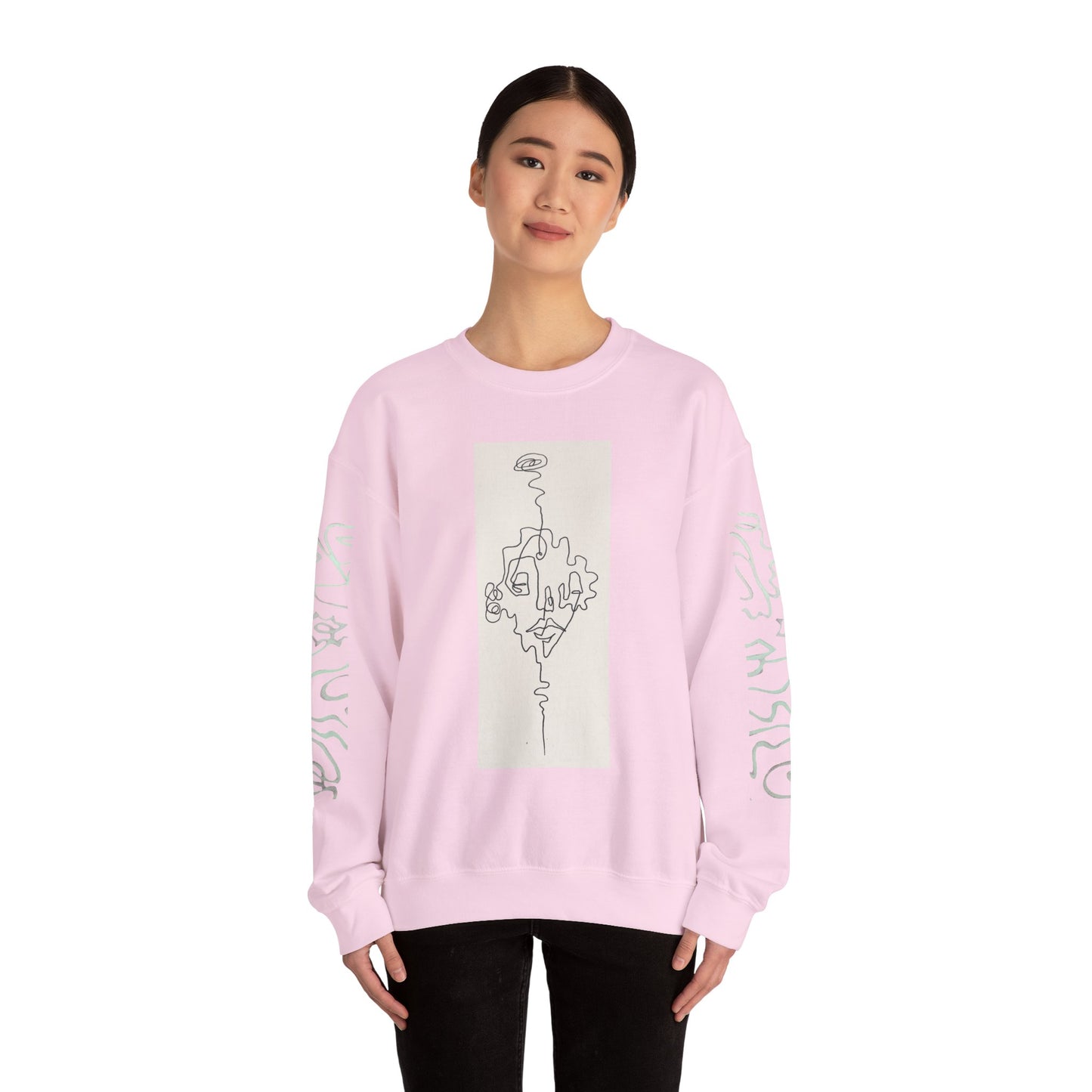 Up and Out- Single Line: Unisex Heavy Blend™ Crewneck Sweatshirt