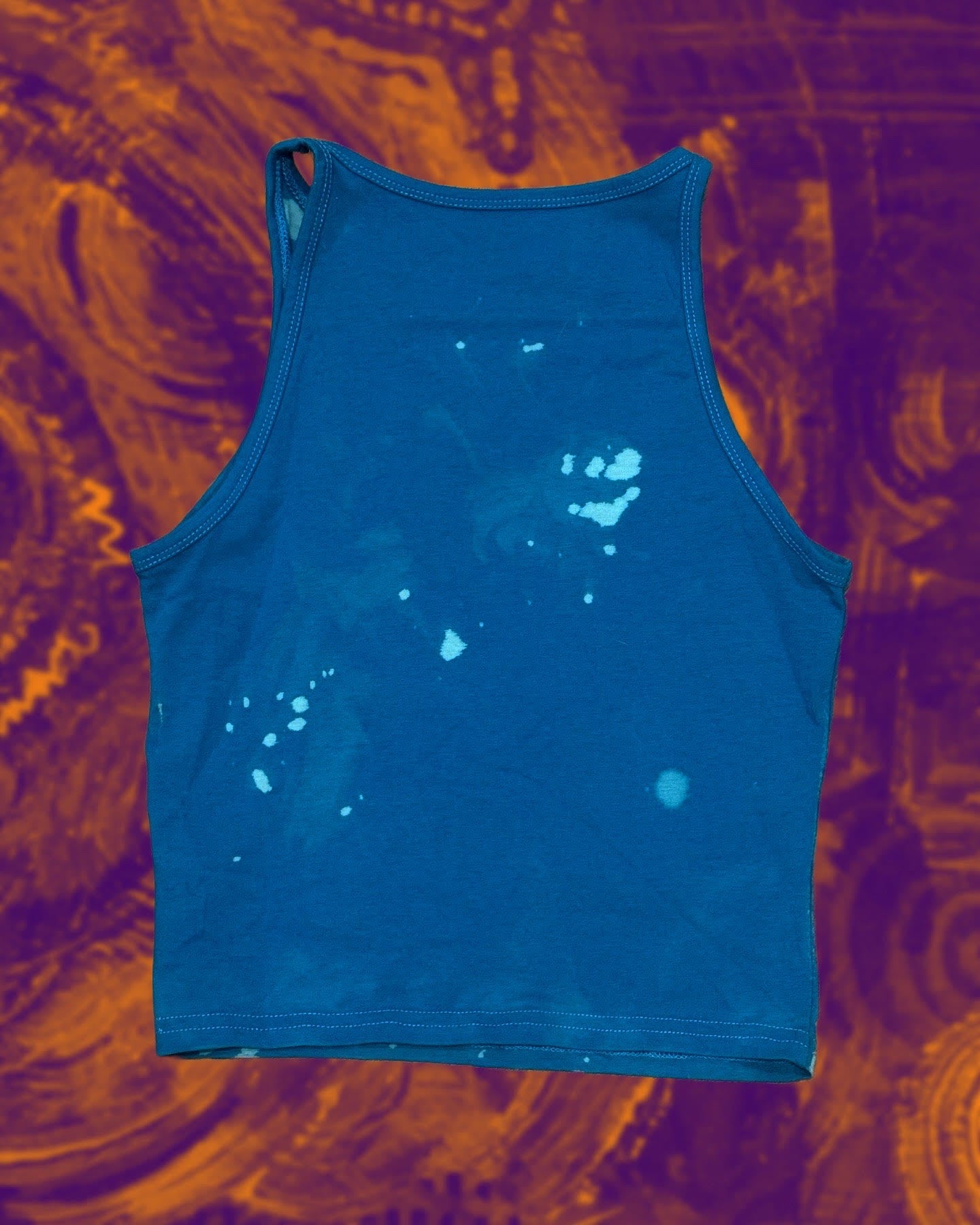 'Ascending' Blue Halter Top (S)